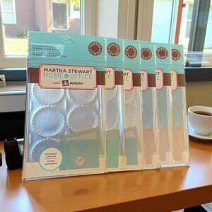 Martha Stewart Avery Embossed Mailing Seals Lot of 6, 108 Total Home Office